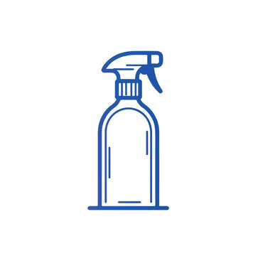 recommend clip art: line art symbol minimalist spray bottle logo thin gradient lines eps.10
