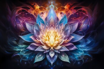 A colorful fractal artwork of the essence of life