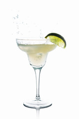 Glass of margarita cocktail.