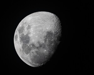Half Moon Background. The Moon is an astronomical body that orbits planet Earth, being Earth's only...