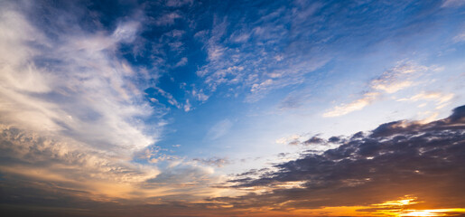 Sky, Sunset, Cloud Sunrise background horizon landscape beautiful.