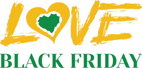 Fototapeta premium Love Black Friday Shirts design illustration, it can use for label, logo, sign, sticker or printing for the t-shirt.