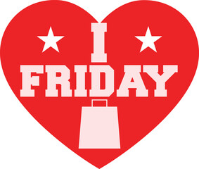 I love Friday Vector EPS 10 illustration.