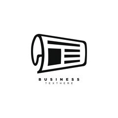 Abstract news letter or newspaper logo design vector