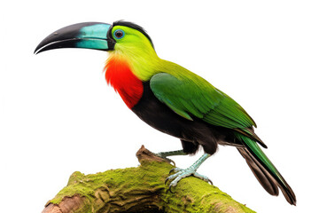 Tropical American toucan isolated on a white background