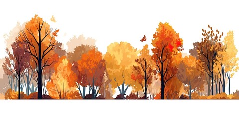Autumn palette. Watercolor symphony. Nature brushstrokes. Capturing fall landscape. Colors of tranquility
