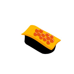 sushi on a white background