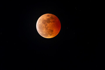 Nature image of total lunar eclipse moon - obrazy, fototapety, plakaty