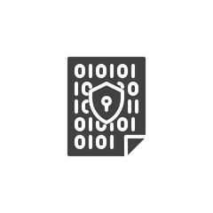 Data encryption vector icon
