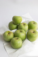 Fresh Green Apple Isolated on White Background