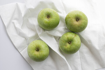 Fresh Green Apple Isolated on White Background