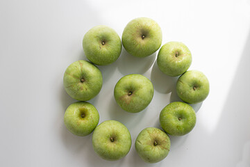 Fresh Green Apple Isolated on White Background