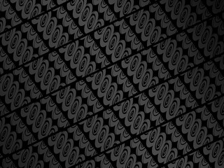 Black metal texture steel background. Luxurious steel ornament. Perforated metal sheet.