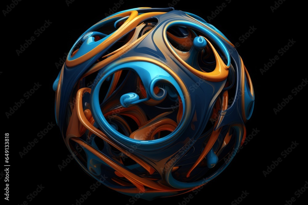 Fototapete abstract fractal background computer-generated illustration 3d rendering
