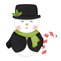 snowman with hat