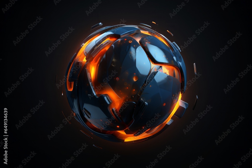 Poster abstract fractal background computer-generated illustration 3d rendering