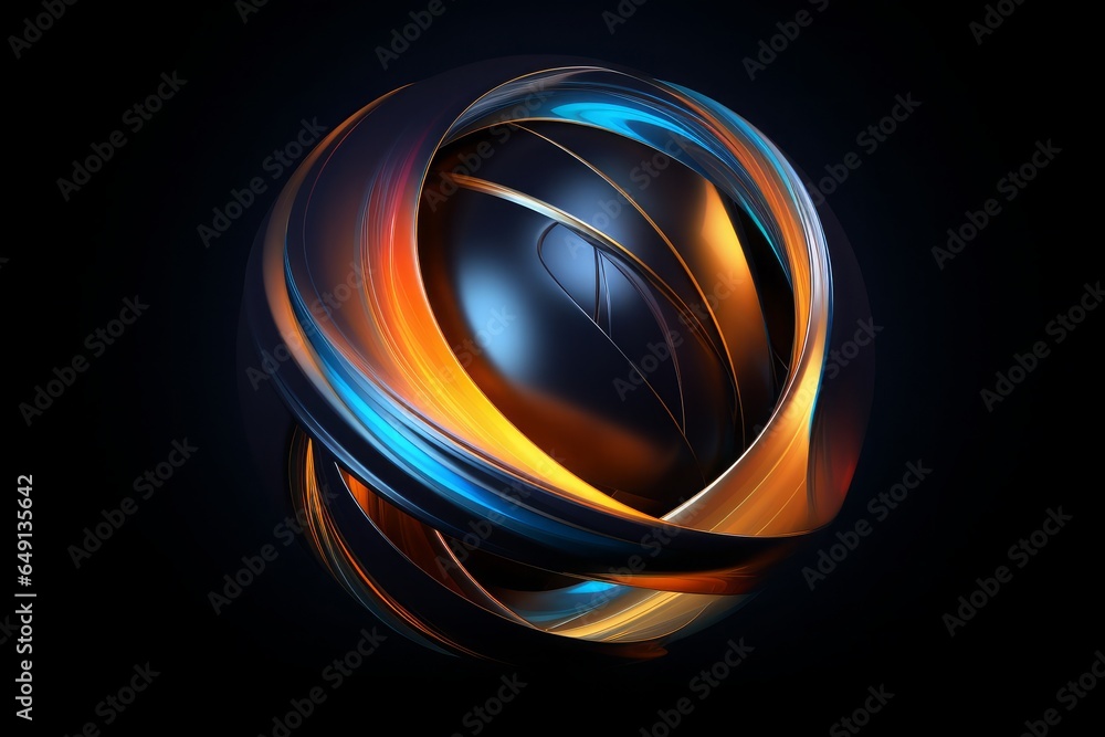 Aufkleber abstract fractal background computer-generated illustration 3d rendering