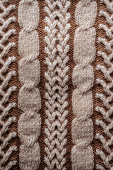 Sweater Texture Top View Various Knitting Patterns Created Using Artificial Intelligence