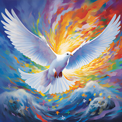 Obraz premium dove in the sky