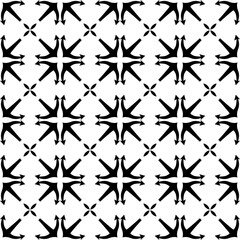 Vector seamless pattern from geometric tiles ,modern stylish texture may be used as background or fabric textile ,black and white pattern