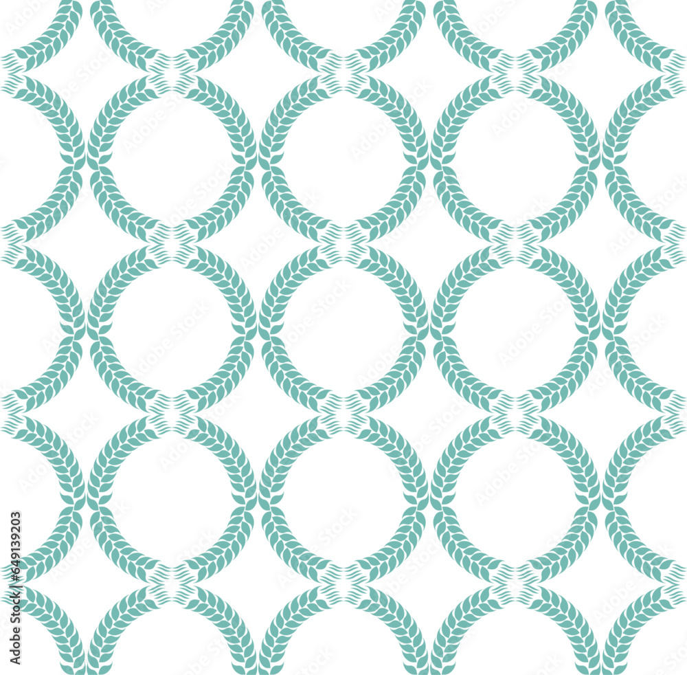 Poster symmetrical seamless pattern with a gently green and white color.