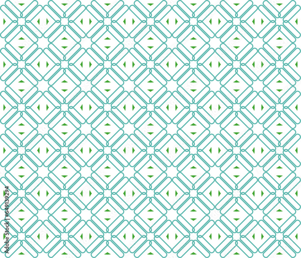 Poster symmetrical seamless pattern with a gently green and white color.