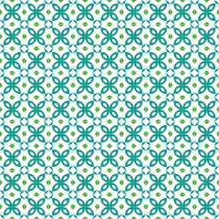 Symmetrical seamless pattern with a gently green and white color.