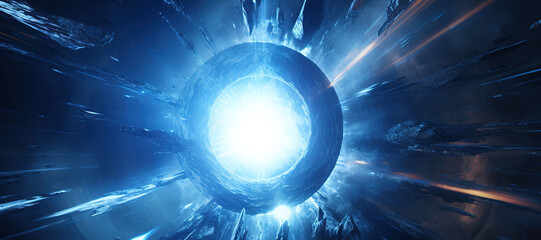 energy beam blast hole, circle, light explosion, space, galaxy 6