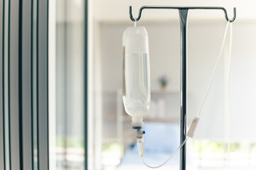 Saline solution vitamin iv fluid intravenous drip droper with medicine for patient and infusion...