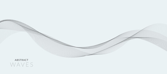 Abstract wave element for design. Digital frequency track equalizer. Stylized line art background. Vector illustration of smoky waves background