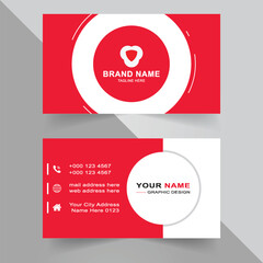 Flat elegant business card template