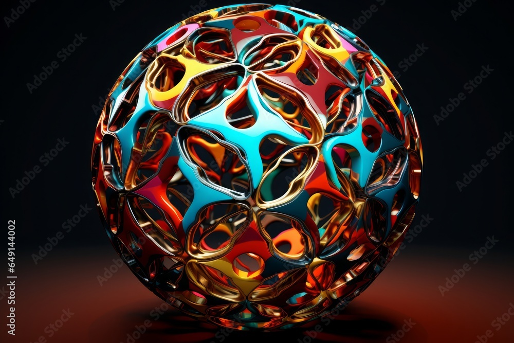 Aufkleber abstract fractal background computer-generated illustration 3d rendering