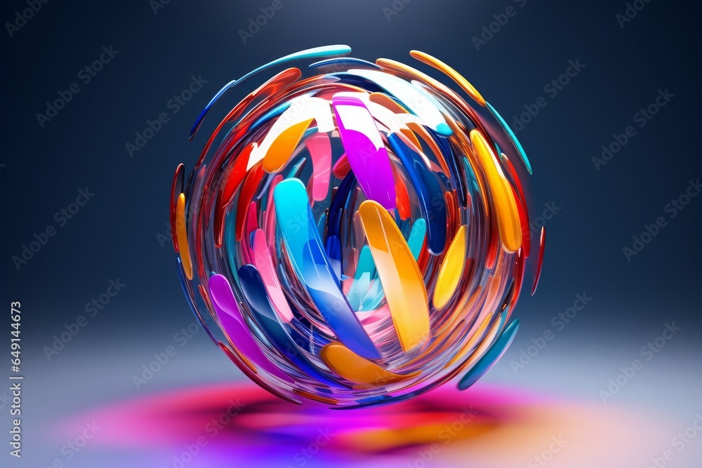 Poster abstract fractal background computer-generated illustration 3d rendering