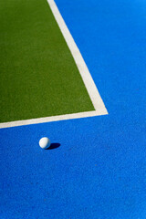 Sports court banner background. Colored artificial turf court in the stadium