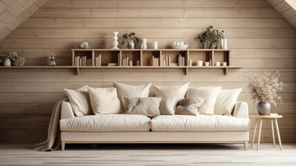 photograph of Rustic interior design of modern bedroom.generative ai