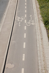 Top view of the bike path.