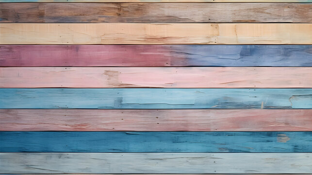 Old Distressed Wood Slat Background Wallpaper for Product Placement Advertisement. Painted Stained Weathered Sea Ocean Boards.