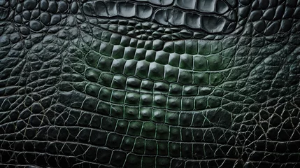 Rolgordijnen green crocodile skin BACKGROUND TEXTURE pattern © MAXXIMA Graphica