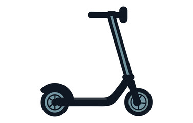 Scooter transport flat icons set. Set of vector modern scooters and colorful style,