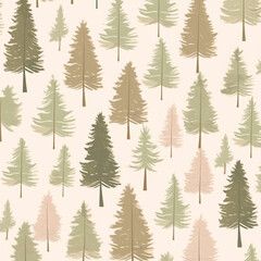 Obraz premium seamless pattern with fir trees