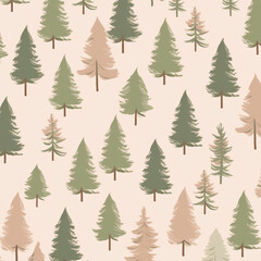 Obraz premium christmas trees pattern