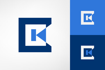 The CK or KC bold, masculine and modern, futuristic monogram. Consists of  geometric planes. A suitable logo for your personal brand company, fashion, fitness, construction, technology, etc.