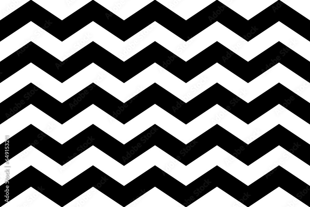 Poster zigzag wide ine seamless pattern. black horizontal zig zag vintage lines. geometric repeating stripe