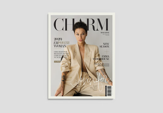 Fashion Magazine Cover Layout Elegant Classy Business Woman