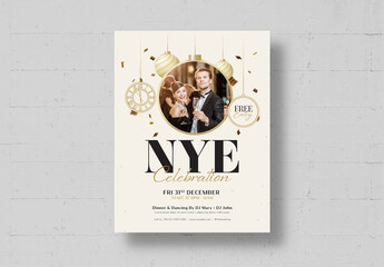 New Year's Eve Flyer Layout NYE Party
