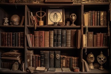 old books in library