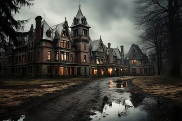 Obraz premium old abandoned asylum house