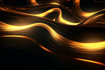 Glowing gold neon lines background