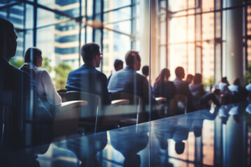 Business meeting group of people in meeting room