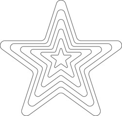 Hand drawn star icon doodle